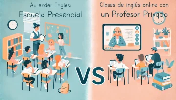 aprender ingles al escuela presencial vs clases ingles online con profesor privado vs articulo